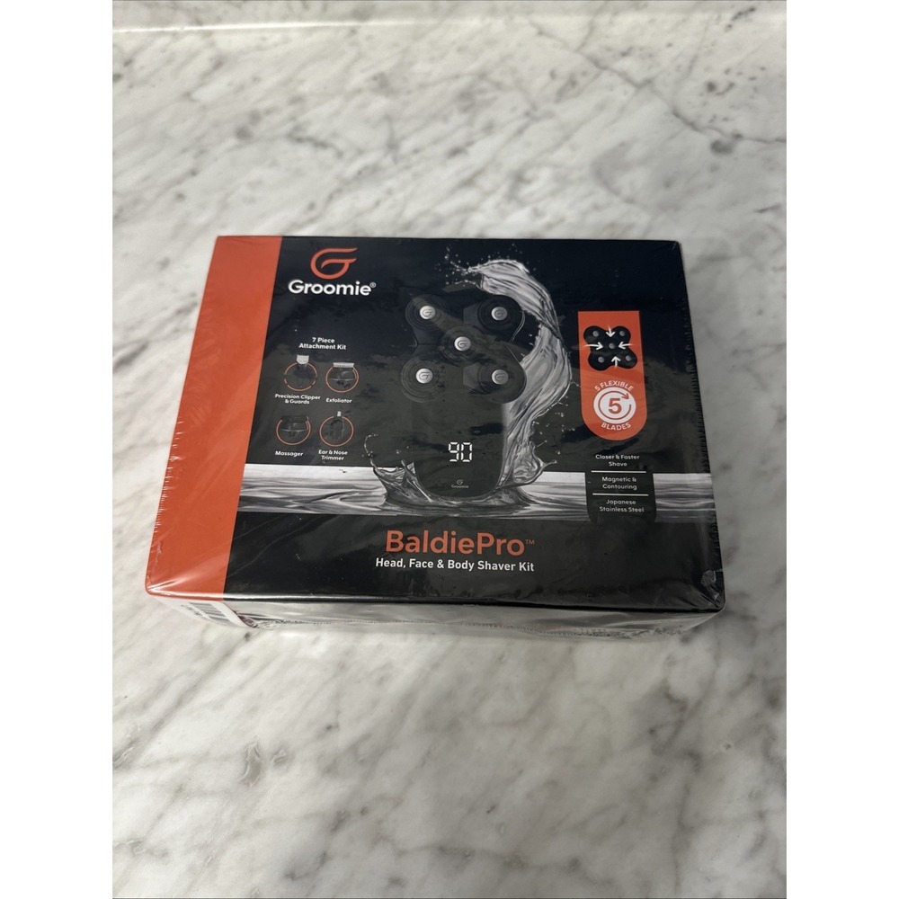 GROOMIE BaldiePro Electric Head Shaver for Bald Men, Skull & Hair & Face - New
